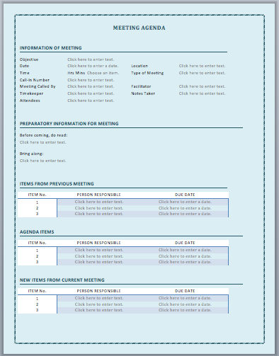  Daily Office Meeting Agenda 