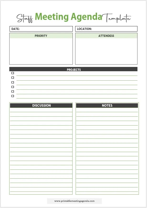  Effective Staff Meeting Agenda Structure