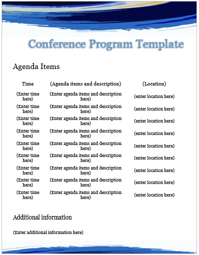  Conference Program Template