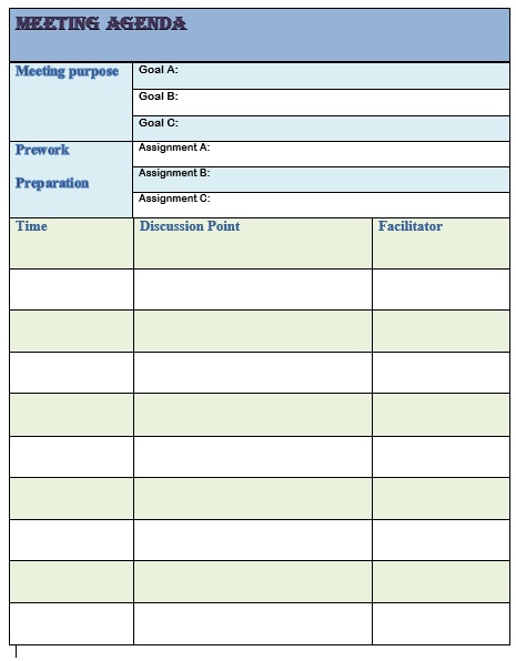  Editable Community Meeting Agenda Format 