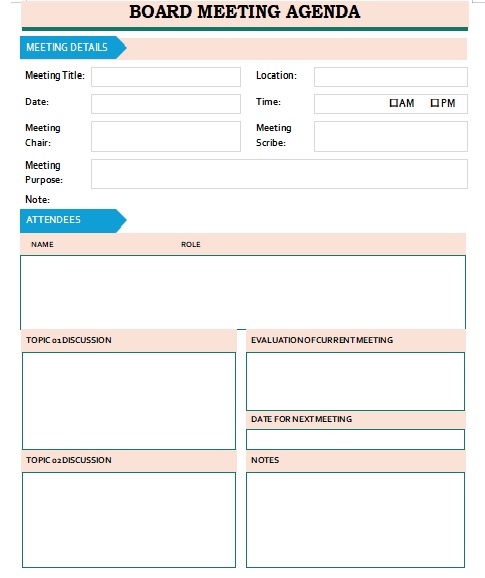 HOA Annual Meeting Agenda